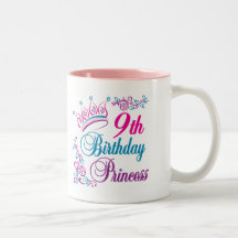 9th Birthday Princess Mug