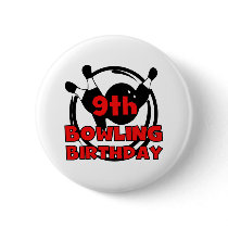 9th Bowling Birthday Pins