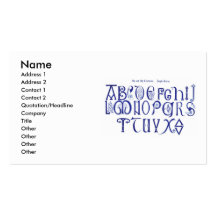9th Century Alphabet Business Card