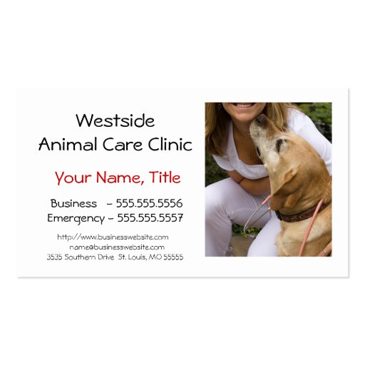 A009 BIZ - Veterinarian and Animal Care Services Business Card Template