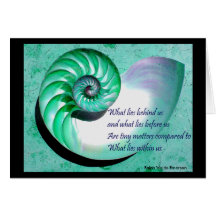 A04 Nautilus Shell Inspirational Quote Card 1
