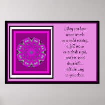 A05 Celtic Kaleidoscopic Irish Blessing 12a Poster