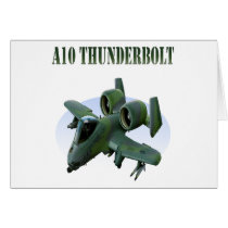 A10 Thunderbolt Green Plane Card
