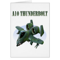 A10 Thunderbolt Green Plane Cards