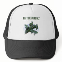 A10 Thunderbolt Green Plane Mesh Hat