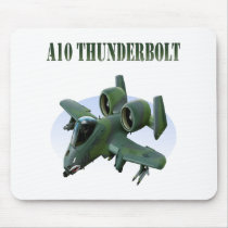 A10 Thunderbolt Green Plane Mouse Pad