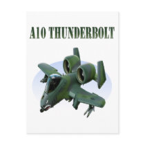 A10 Thunderbolt Green Plane Post Cards