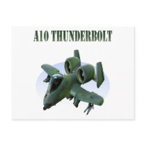 A10 Thunderbolt Green Plane Postcard