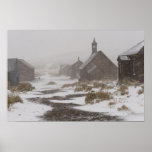 a2446 - Bodie Ghost Town During Blizzard Posters