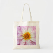 a2 Pale Pink Zinnia Canvas Bags