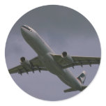 A330 airbus, Cathay Pacific airliner Round Sticker