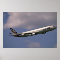 A-340 airbus, European airliner Posters