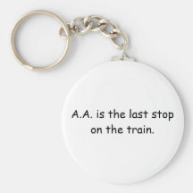 A.A. is the last stop on the train. Keychain