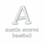 "A", austin screws , baseball embroidered shirts