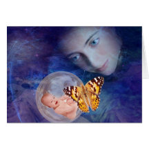 A baby and mother's joy card