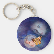 A baby and mother's joy key chain