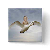 A baby and the swan sky buttons