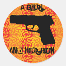 A Bad Gurlz Gun Sticker