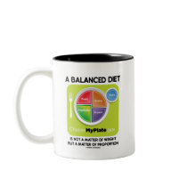 A Balanced Diet Is Not Matter Of Weight (MyPlate) Coffee Mug