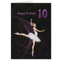 A ballerina birthday card