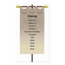A banner design business card.