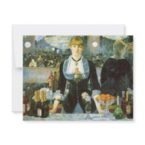 A Bar at the Folies-Bergere by Edouard Manet Custom Invites