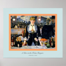 A Bar at the Folies-Bergere ~ Edouard Manet Poster