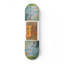 A bar of Empty bottles Skate Board Deck
