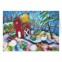 A Barnyard Christmas Card