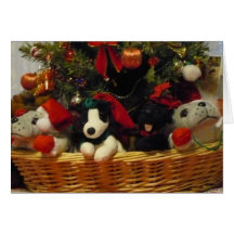 A Basket of Puppies Holiday Note Card