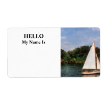A Beautiful Day For a Sail Custom Shipping Label