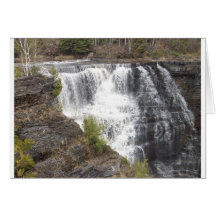 A beautifull river rushing strong card