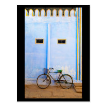 A Bicycle Waits Postcard