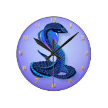 A Big Blue Snake Clock