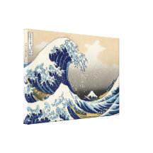 A big wave off Kanagawa by Hokusai Stretched Canvas Prints