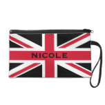 A Black and Red Union Jack Wristlets