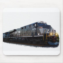 A Black Diesel Locomotive Mousepad