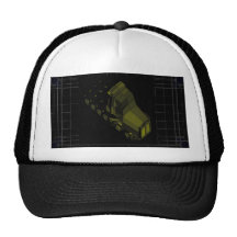 a Black Gold Space Truckin' 18 Wheeler from MARS Trucker Hats