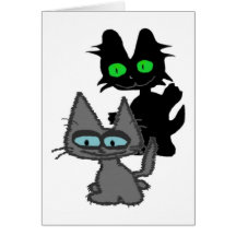 A Black Kitty Wants To Play Greeting Card