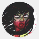 A Bloody Mess Round Stickers
