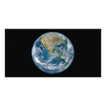 A Blue Marble Image of the Planet Earth Customized Photo Card