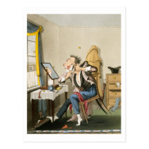 A Blunt Razor, pub. by Hunt, 1827 (coloured etchin Postcard