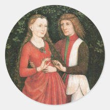A Bridal Pair ~ artist unknown Stickers