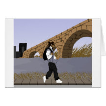 A Bridge View Stroll (digital) Greeting Cards