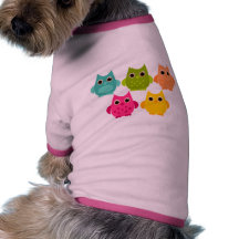 A Bright Bunch of Owls Pet Tshirt