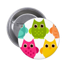 A Bright Bunch of Owls Pins