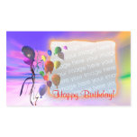 A Bright New Birthday (photo frame) Rectangle Sticker