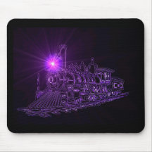 A Bright Purple Locomotive Mouse Pad
