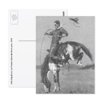 A Bucking Bronco by Remington, Vintage Cowboy Post Card
