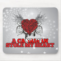 A Canadian Stole my Heart Mouse Pads